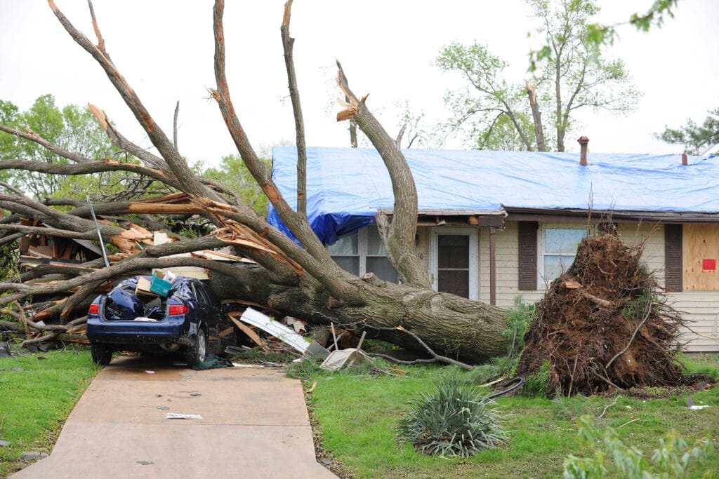 roof storm damage, storm damage repair, Alexandria