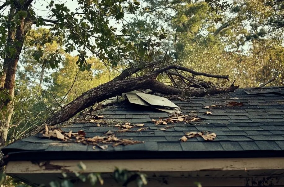what to do when tree falls on roof in Alexandria